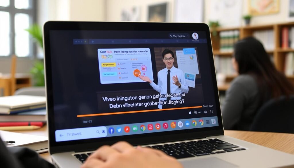 Contoh video tutorial interaktif dalam kursus daring menyenangkan