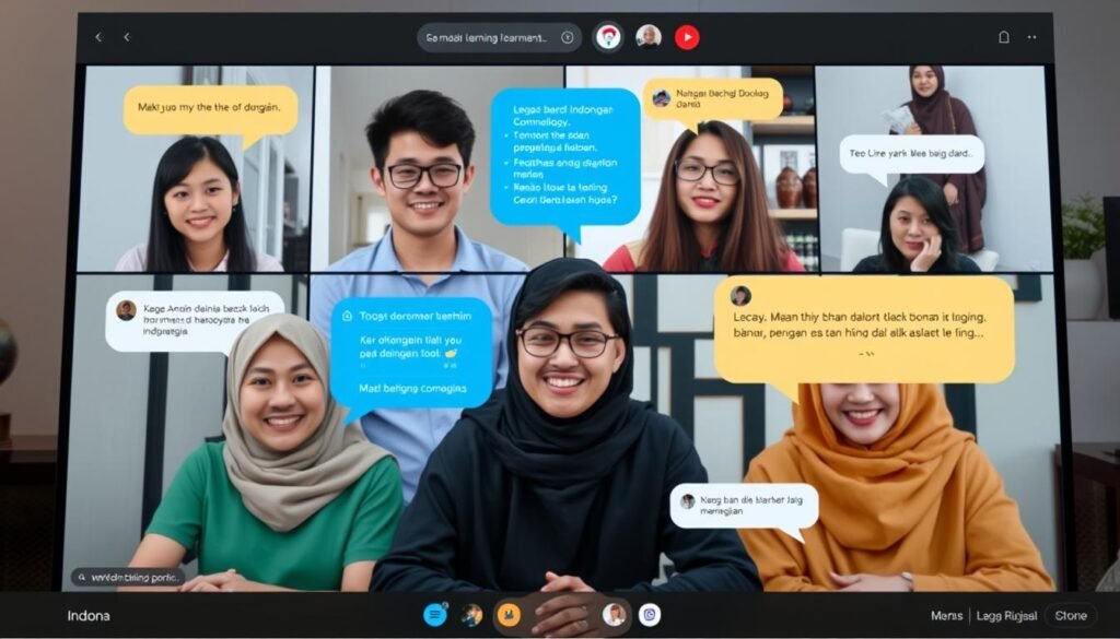 Komunitas belajar interaktif dalam kursus daring menyenangkan