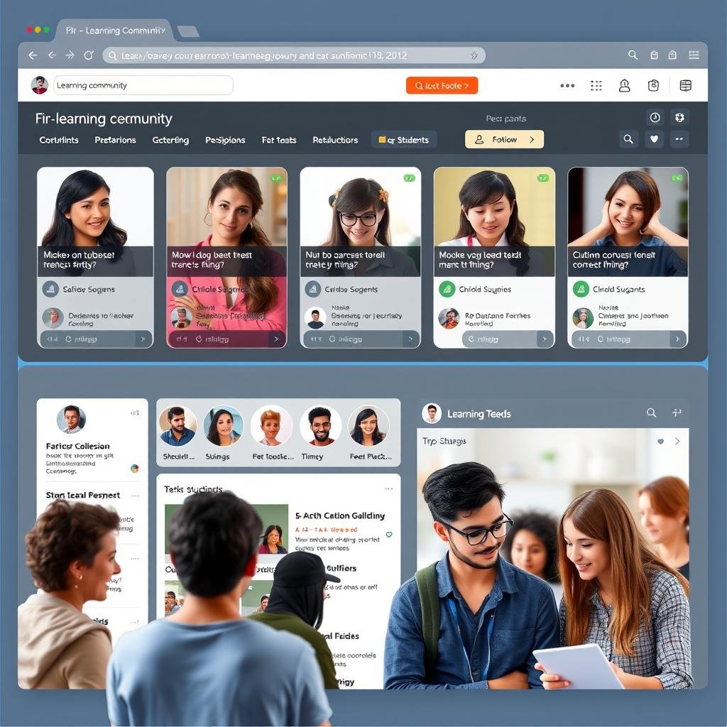 Komunitas pelajar dalam platform e-learning interaktif Komunitas pelajar dalam platform e-learning interaktif