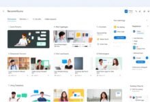 Platform e-learning interaktif dengan tampilan dashboard modern